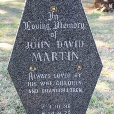 MARTIN John David 1898-1972