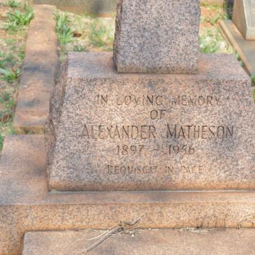 MATHESON Alexander 1897-1956