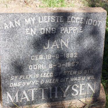 MATTHYSEN Jan 1892-1957