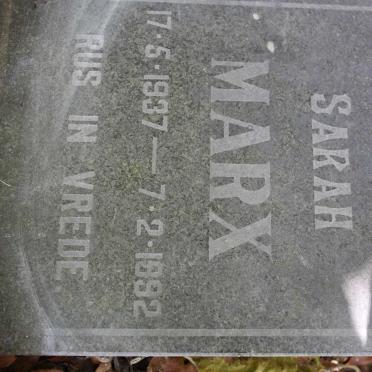 MARX Sarah 1937-1992