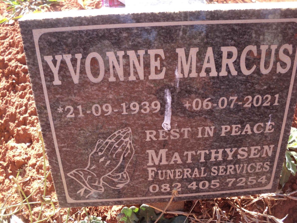 MARCUS Yvonne 1939-2021