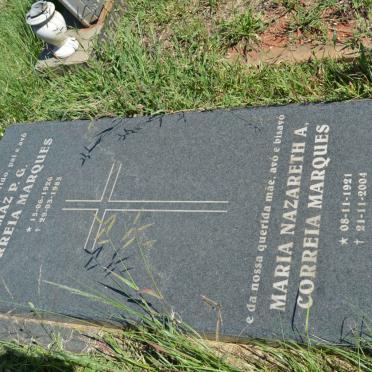 MARQUES Tomaz P.G., CORREIA 1926-1983 &amp; Maria Nazareth A. 1921-2004