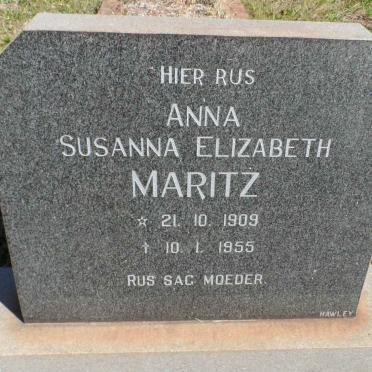 MARITZ Anna Susanna Elizabeth 1909-1955