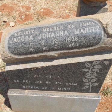 MARITZ Jacoba Johanna 1908-1980