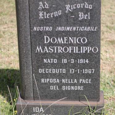 MASTROFILIPPO Domenico 1914-1967 &amp; Ida 1905-1986