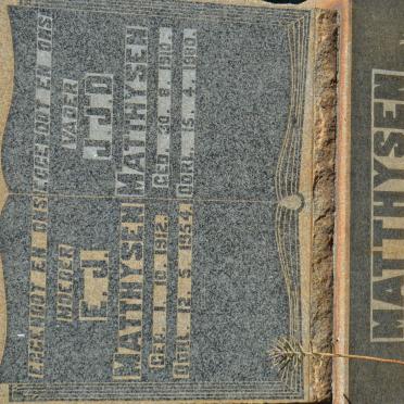 MATTHYSEN J.J.D. 1910-1980 &amp; E.J. 1912-1954