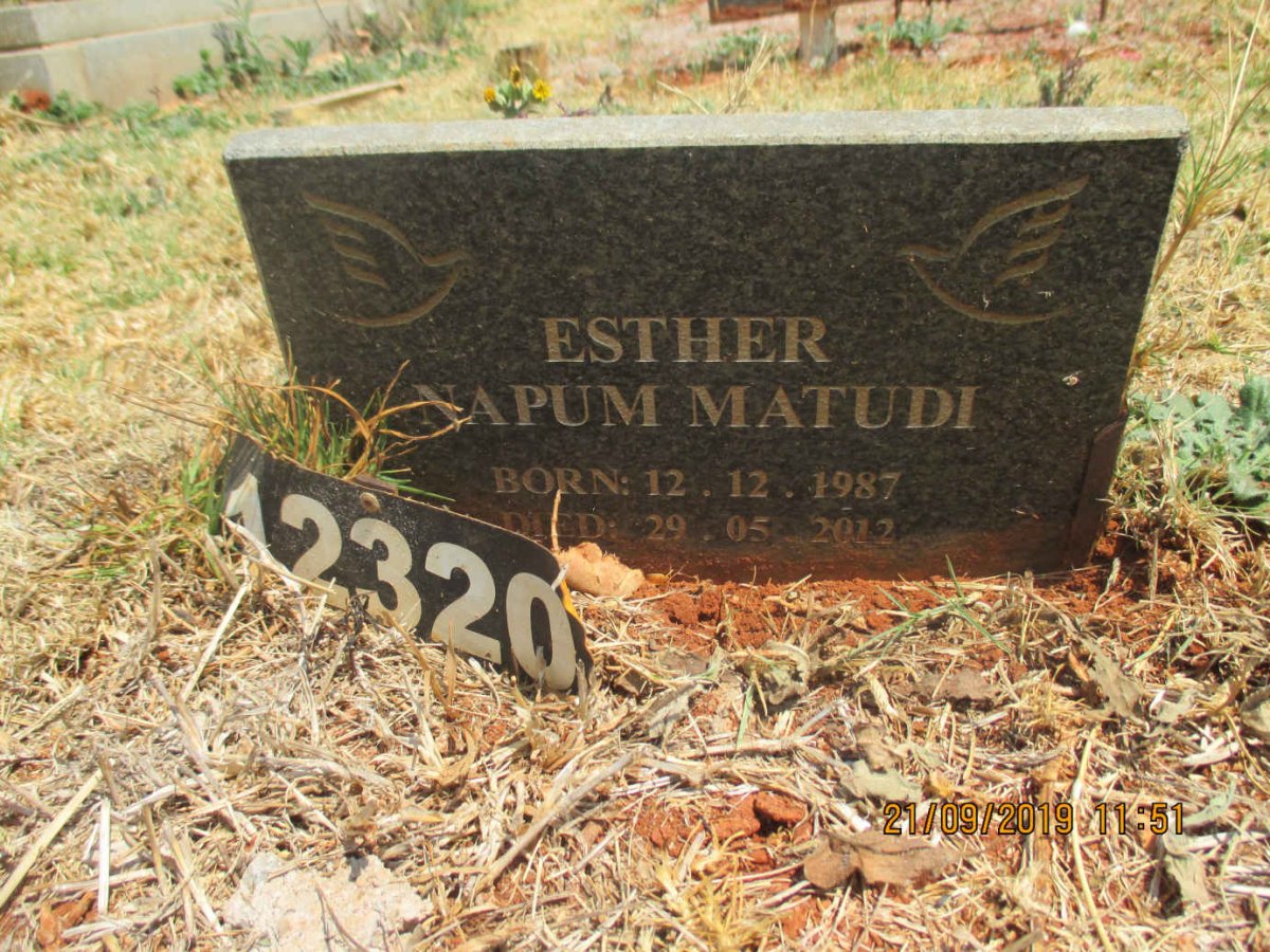 MATUDI Esther Napum 1987-2012