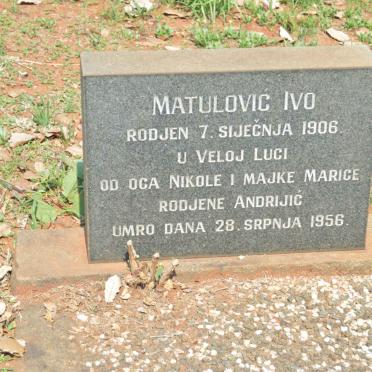 MATULOVIC Ivo 1906-1956