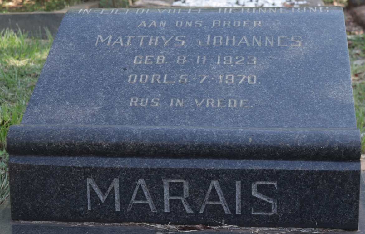 MARAIS Matthys Johannes 1923-1970