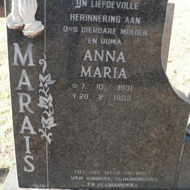 MARAIS Anna Maria 1931-1963