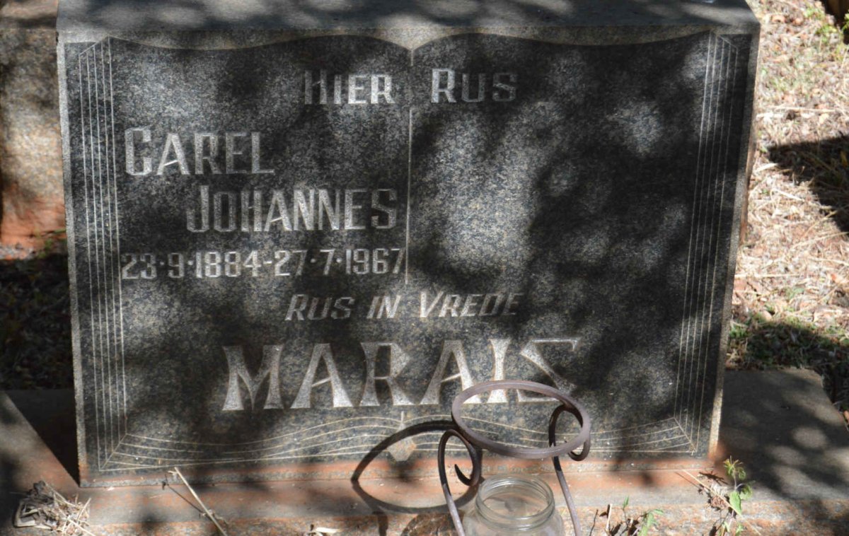 MARAIS Carel Johannes 1884-1967