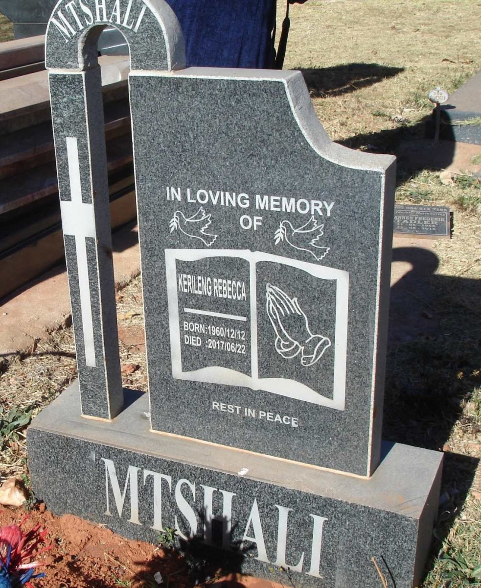 MTSHALI Kerileng Rebecca 1960-2017