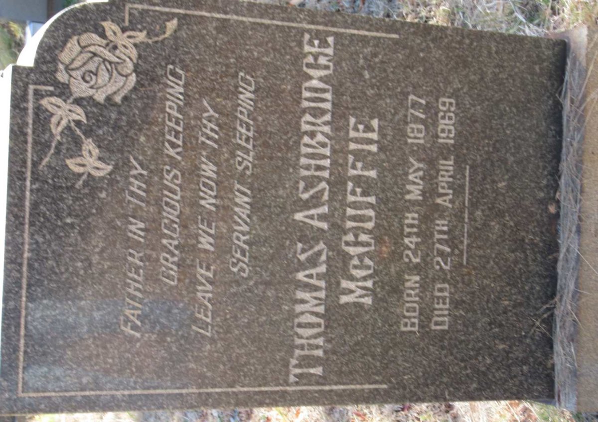 McGUFFIE Thomas Ashbridge 1877-1969