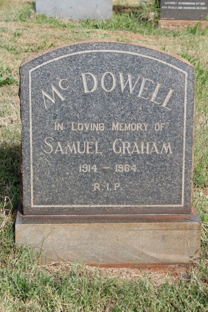 MCDOWELL Samuel Graham 1914-1964