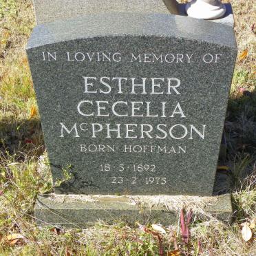 McPHERSON Esther Cecelia nee HOFFMAN 1892-1975