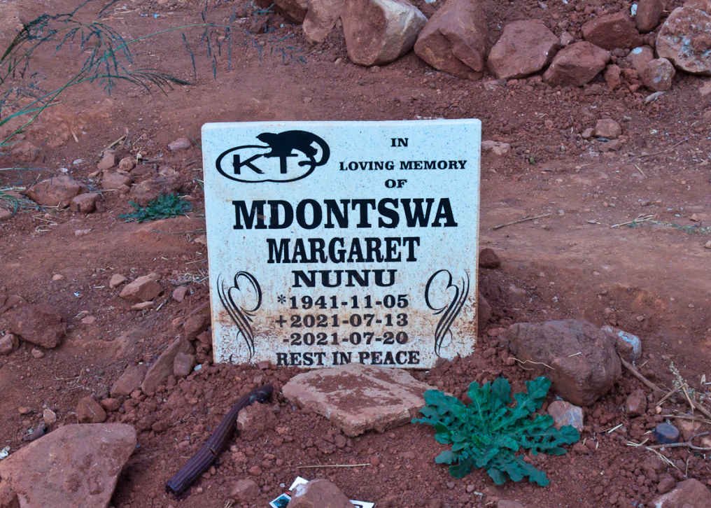 MDONTSWA Margaret Nunu 1941-2021