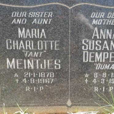 MEINTJES Maria Charlotte 1878-1967 :: DEMPERS Anna Susanna 1881-1974