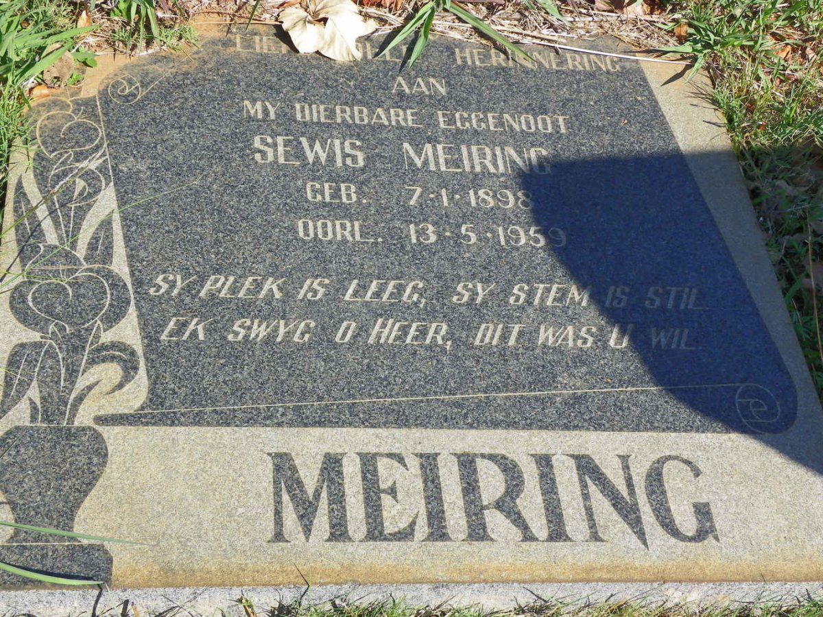 MEIRING Sewis 1898-1959