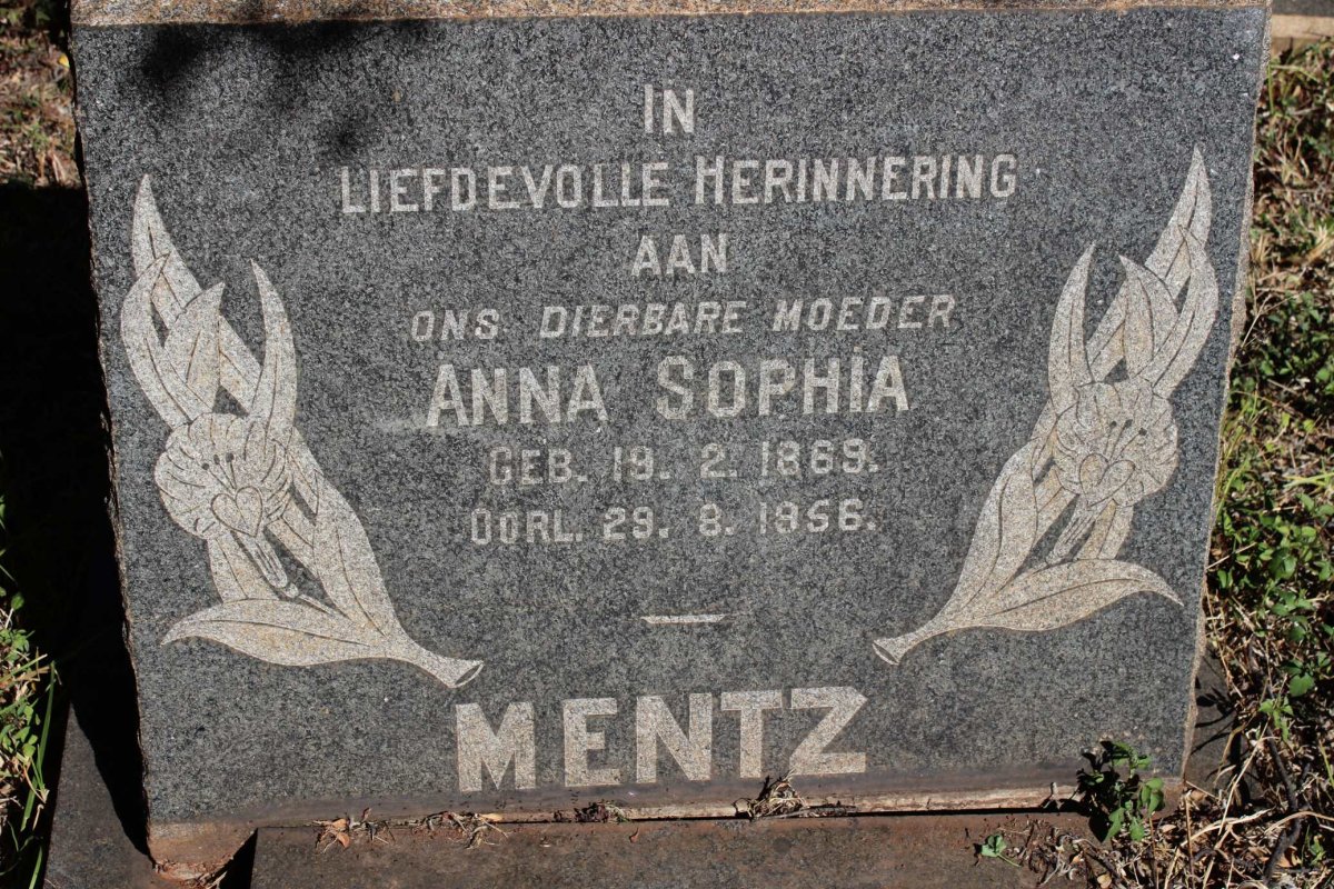 MENTZ Anna Sophia 1869-1956