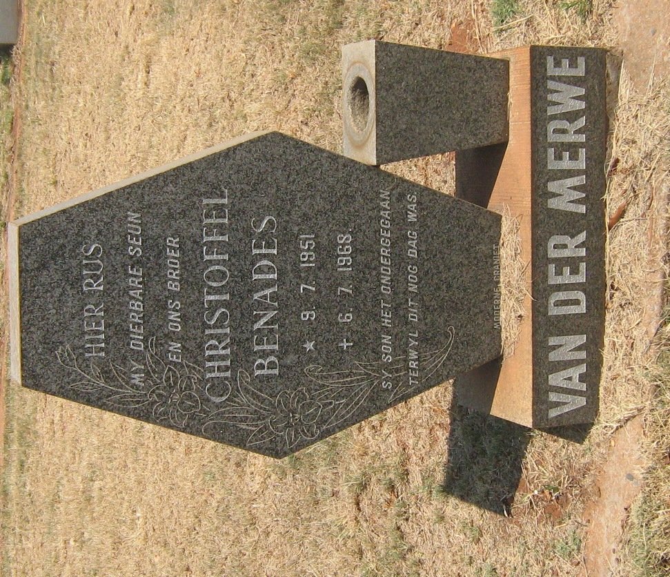 MERWE Christoffel Benades, van der 1951-1968