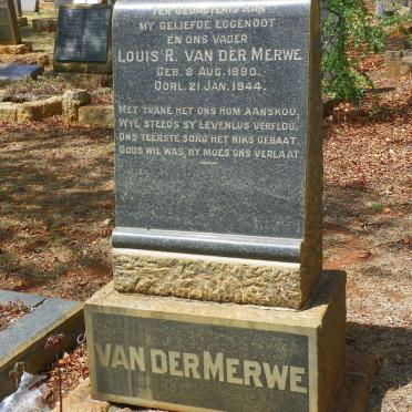 MERWE Louis R., van der 1890-1944