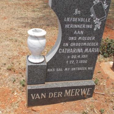 MERWE Catharina Maria, van der 1911-1996