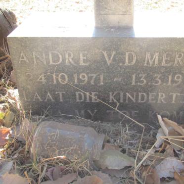 MERWE Andre, v.d. 1971-1972