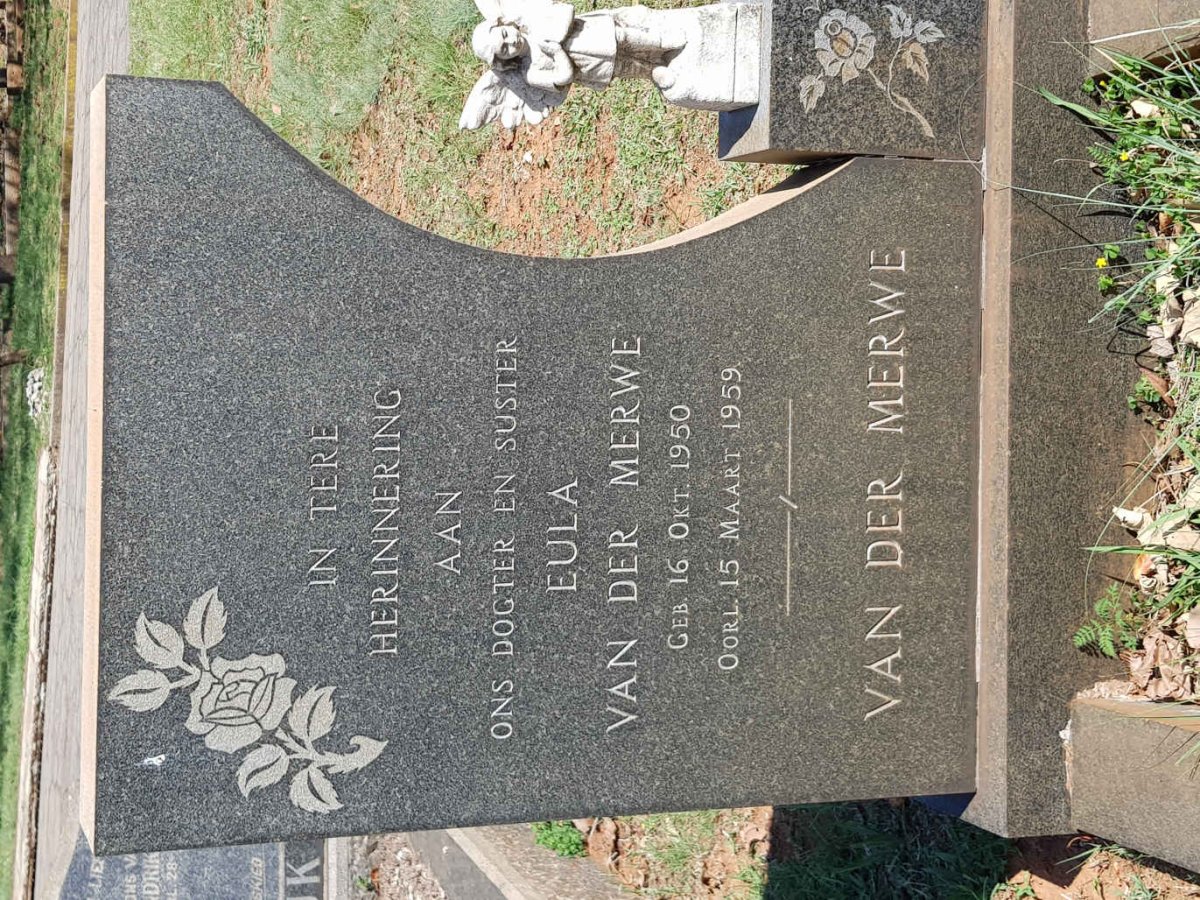 MERWE Eula, van der 1950-1959