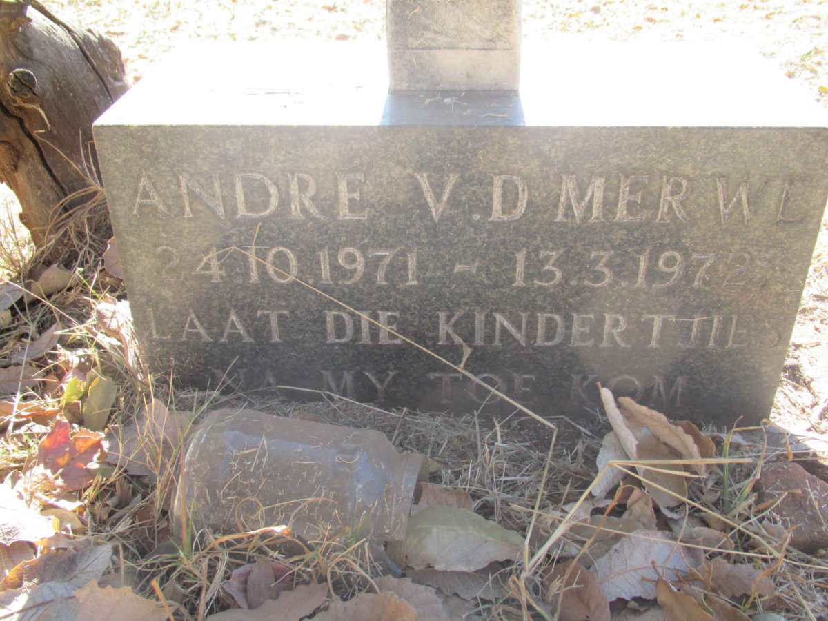 MERWE Andre, v.d. 1971-1972