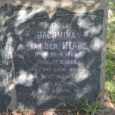 MERWE Jacomina, van der 1868-1958