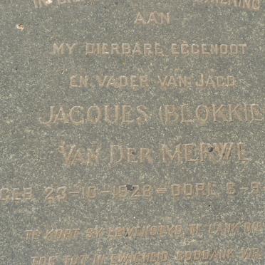 MERWE Jacques, van der 1928-1958