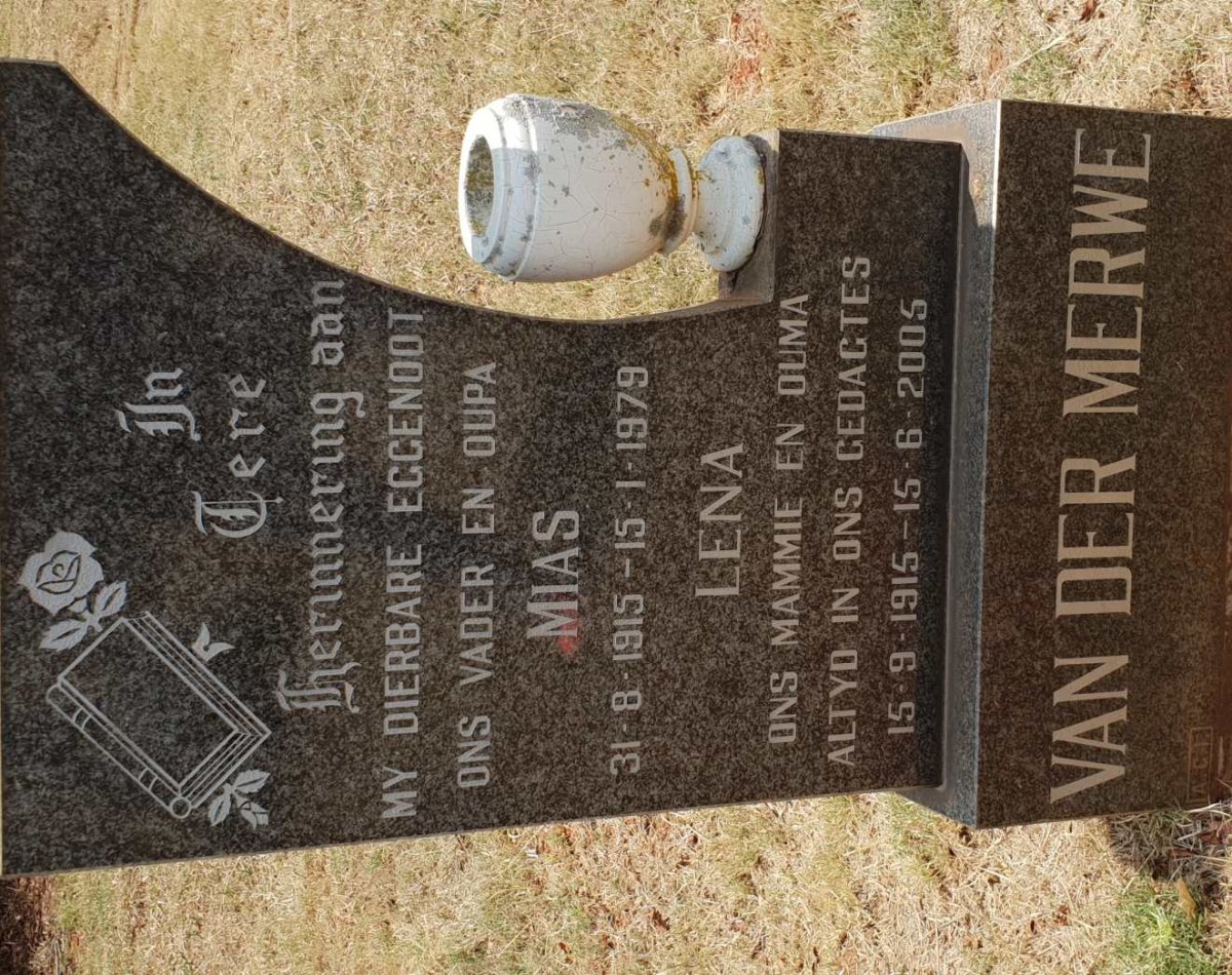MERWE Mias, van der 1915-1979 &amp; Lena 1915-2005