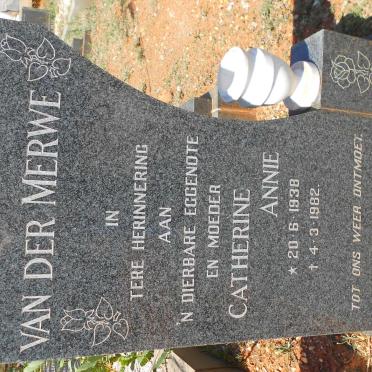 MERWE Catherine Annie, van der 1938-1982