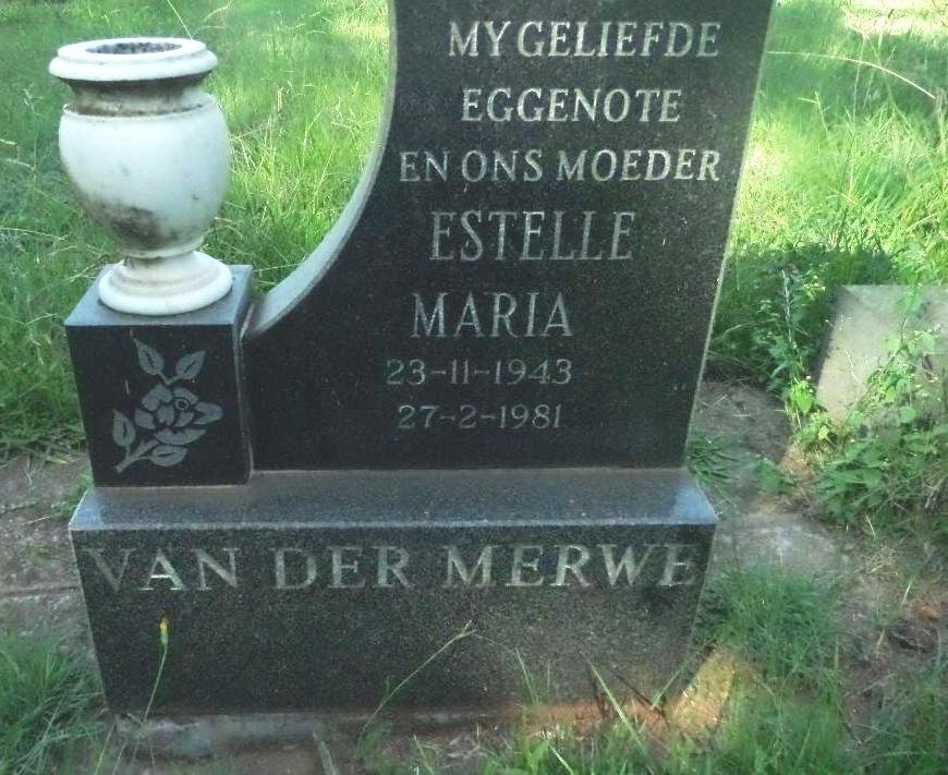 MERWE Estelle Maria, van der 1943-1981
