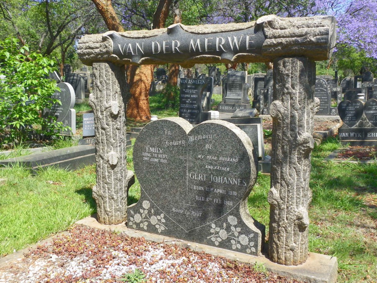 MERWE Gert Johannes, van der 1910-1960 &amp; Emily -1991