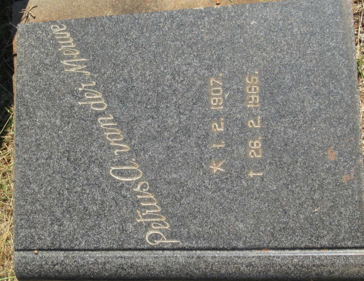 MERWE Petrus A., van der 1907-1965