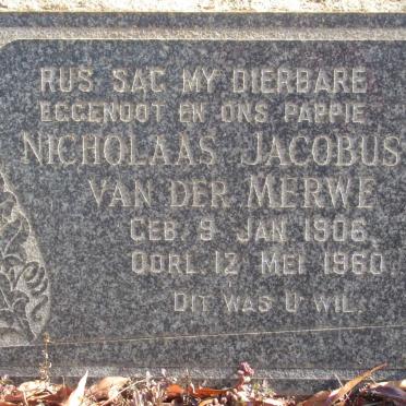 MERWE Nicholaas Jacobus, van der 1906-1960