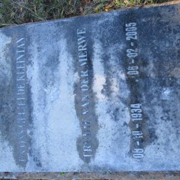 MERWE Trudie, van der 1934-2005