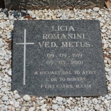METUS Licia Romanini 1919-2001 :: METUS Angelo 1912-1953 :: METUS Antonio 1942-2009
