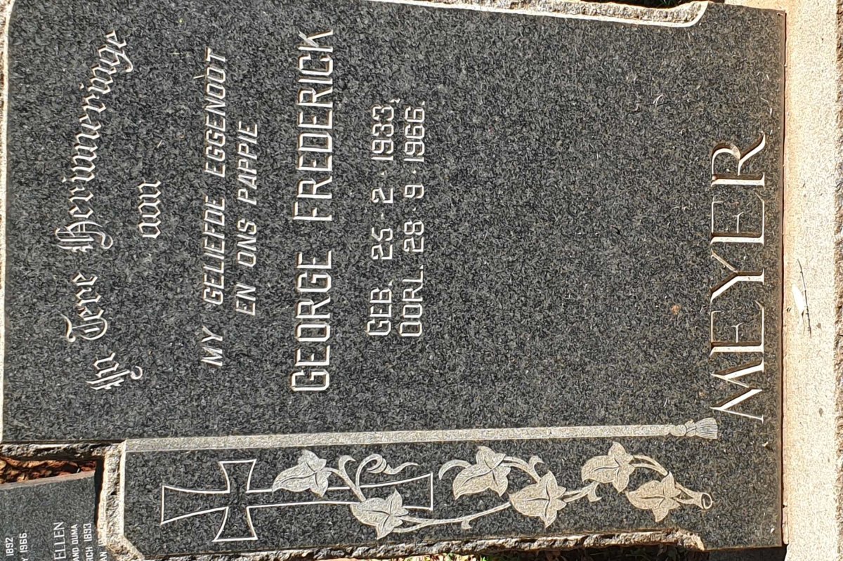 MEYER George Frederick 1933-1966