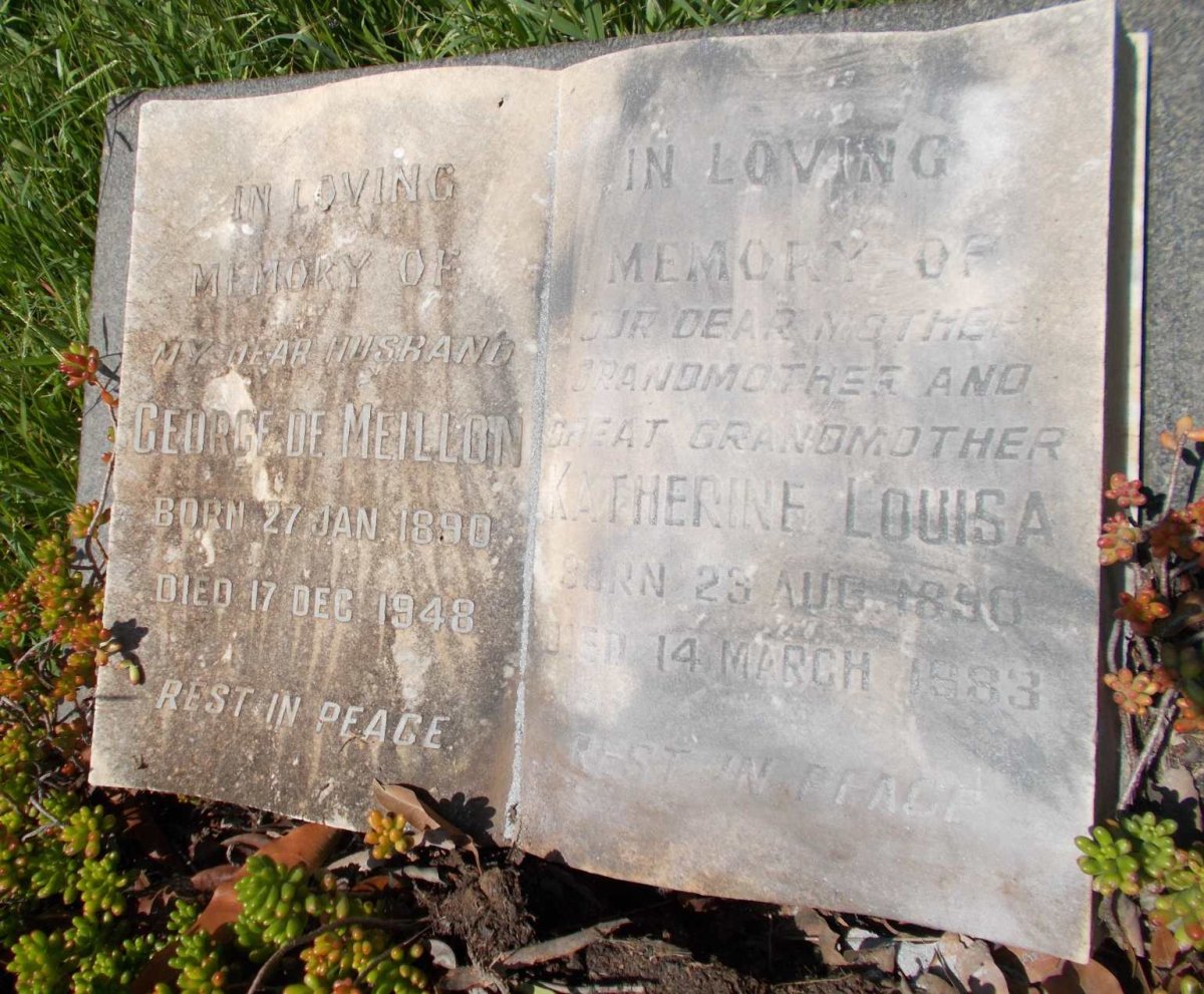 MEILLON George, de 1890-1948 &amp; Katherine Louisa 1890-1983