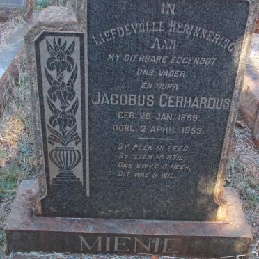 MIENIE Jacobus Gerhardus 1889-1953