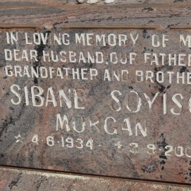 MORGAN Sibane Soyiso Morgan 1934-2002