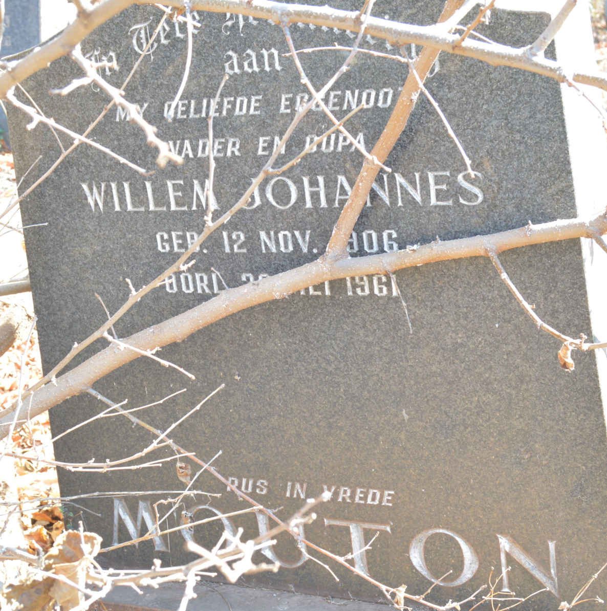 MOUTON Willem Johannes 1906-1961