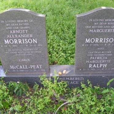 MORRISON Arnott Alexander 1892-1973 &amp; Marguerite 1894-1962