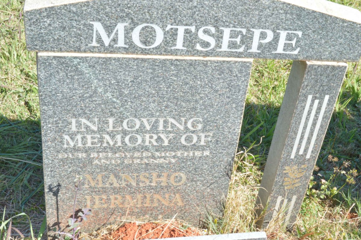 MOTSEPE Mansho Jermina :: ZONDO Thabile Alzinah 1953-2020