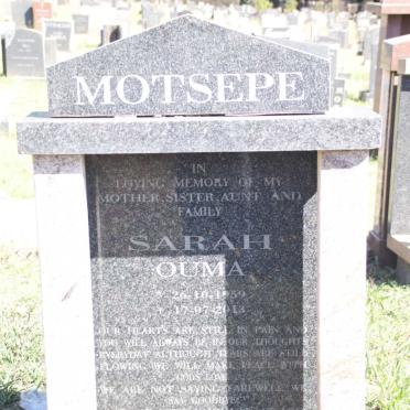 MOTSEPE Sarah Ouma 1939-2013