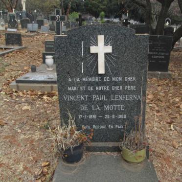 MOTTE Vincent Paul Lenferna, de la 1891-1960