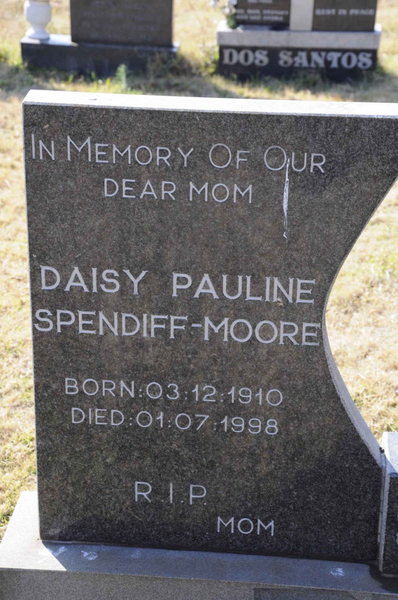 MOORE Daisy Pauline, SPENDIFF 1910-1998