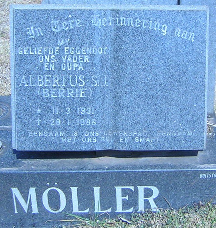 MOLLER Albertus S.J. 1931-1986